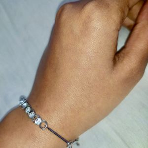 Silver stones bracelet