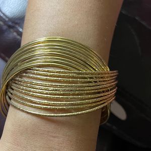 Dual Design Golden Bracelet