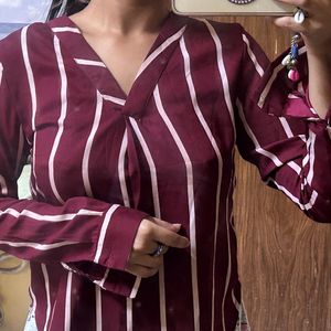 Maroon Full sleeve Top