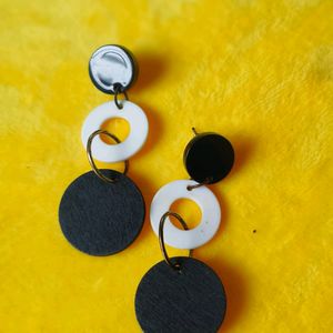 Black And White Earings