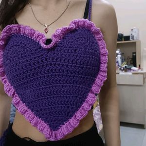 Crochet Heart Top