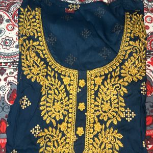 lekhnavi neck embroidery kurti