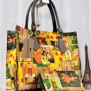 SABYASACHI 2PC COMBO TOTE+ WALLET