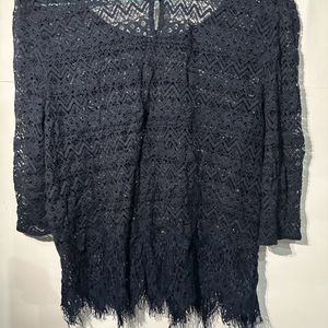 Black Net Top For Girls