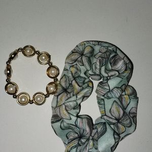 A  Combo Of Scrunchie , Bracelet