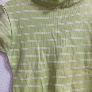 Mock Neck Ribbed Top