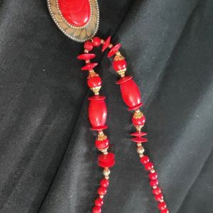 Red Marble Necklace.