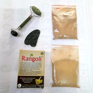 Rose Petal Multani Mitti Sandal Wood Gua Sha Face