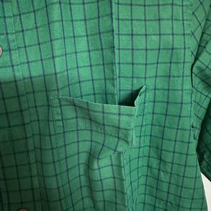 Green Checked Men's Shirt