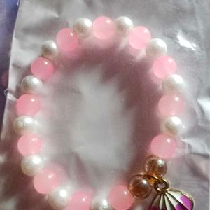 Pink Glass Beads Charms Bracelets