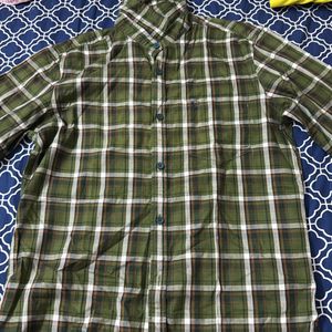 Allen Solly Shirt Custom Fit 38 Size Green Colored