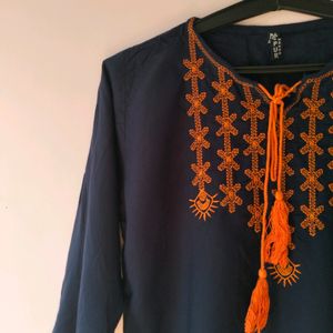 Blue Printed Kurti