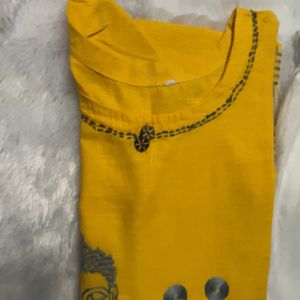 Yellow Kurta Trouser Set
