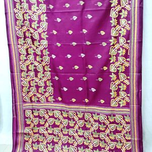 Exclusive kanthastitched Saree