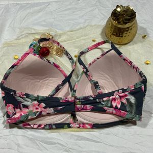 Floral Printed Bikini Bra