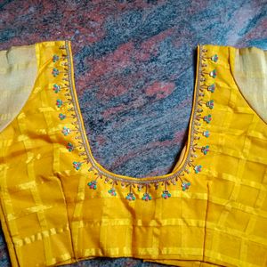 Yellow Hand Work Blouse