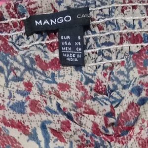 Mango Womens Polyester Blend Size S Off the Should