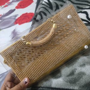 Golden Diamond Purse Clutches