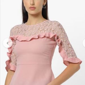 Ruffled Sleeves pink top