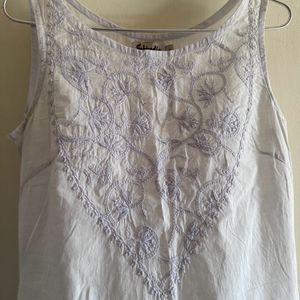 FabIndia Embroidered Sleeveless Kurta