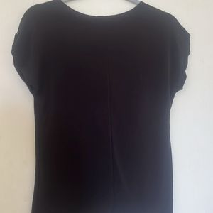 Black Viscose Elastic Top