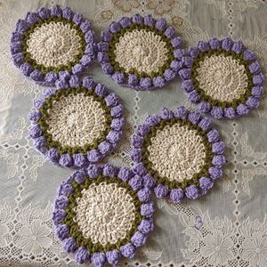 Crochet Tulip Tea Coaster Set