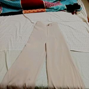 Beige Wide Leg Pants Korean Style