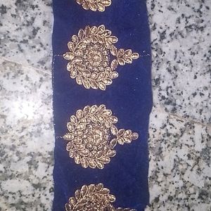 Velvet Dark Blue Colour Lace