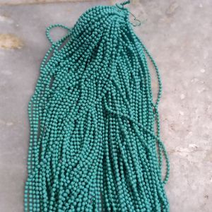 Opaque Aqua Green Hanks 2.0mm glass beads,  jewelr