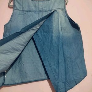 XXL Denim Double Shade Top