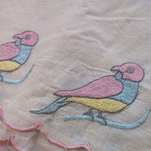 Beautiful Bird Embroided Suit Pure Cotton