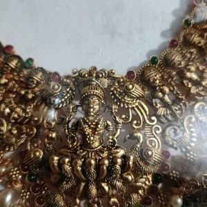 Antique Lakshmi Devi jewellery pearl set