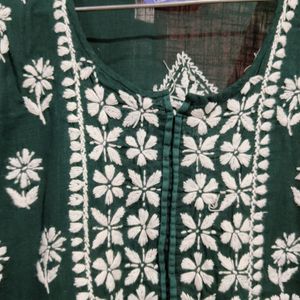 Chikankari Lakhnawi Frock Kurti