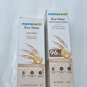 Combo Of Mamaearth Rice Water Toner And Cream