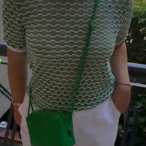 Zara Green Knit Top