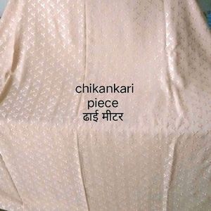 2 Piece Chikankari Golden badami suit unstitched