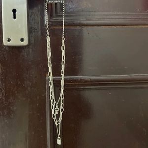 Silver Necklace And Star Clip