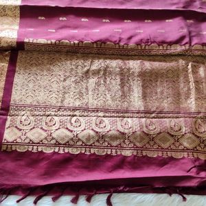 Kanchipuram Maroon Silk Saree