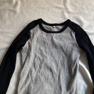 Grey and black slim T-shirt