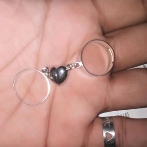 Magnetic Alloy Heart Rings