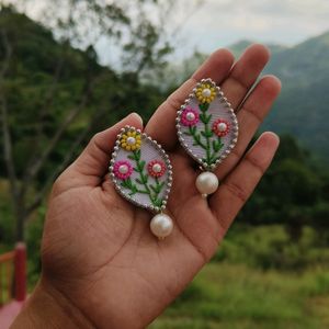 Handmade Embroidery Earrings