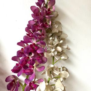 4 Artificial Orchid Flowers Combo