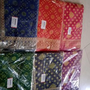 New With Tag Saree,7 Colours Available