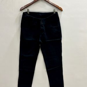 High Waist Black Denim Trouser/ Jeans