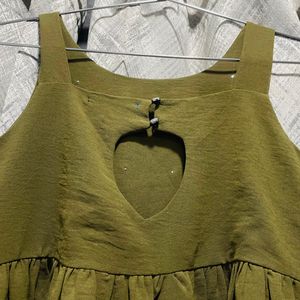 Peplum Olive Top