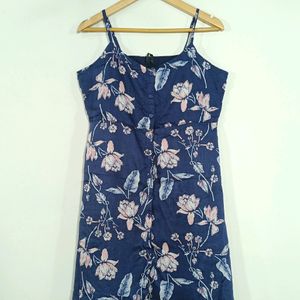 Here&Now Blue Floral Printed Dress (Women)