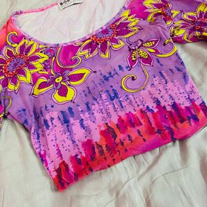 Pinterest inspired fitted multicoloured top