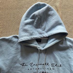 Sky Blue Drop Shoulder Hoodie