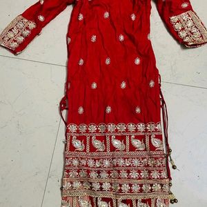 Heavy work kurti with salwar