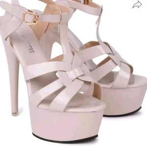 Beige Colour High Heels Shoes